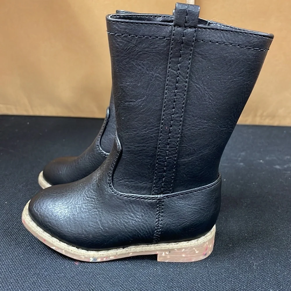 Black knee high winter shoe boot